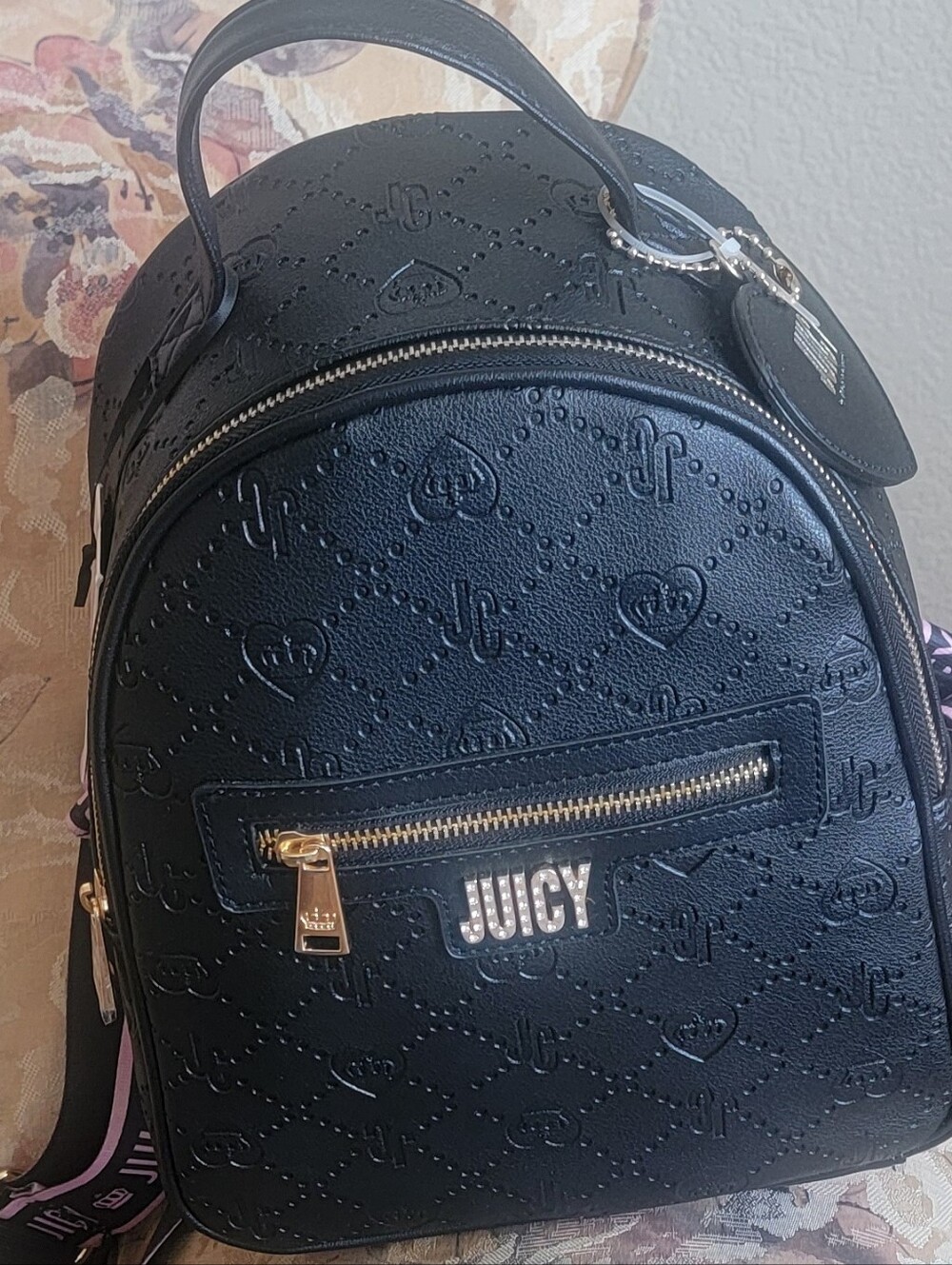 JUICY CHECK ME BACKPACK - LIQUORICE